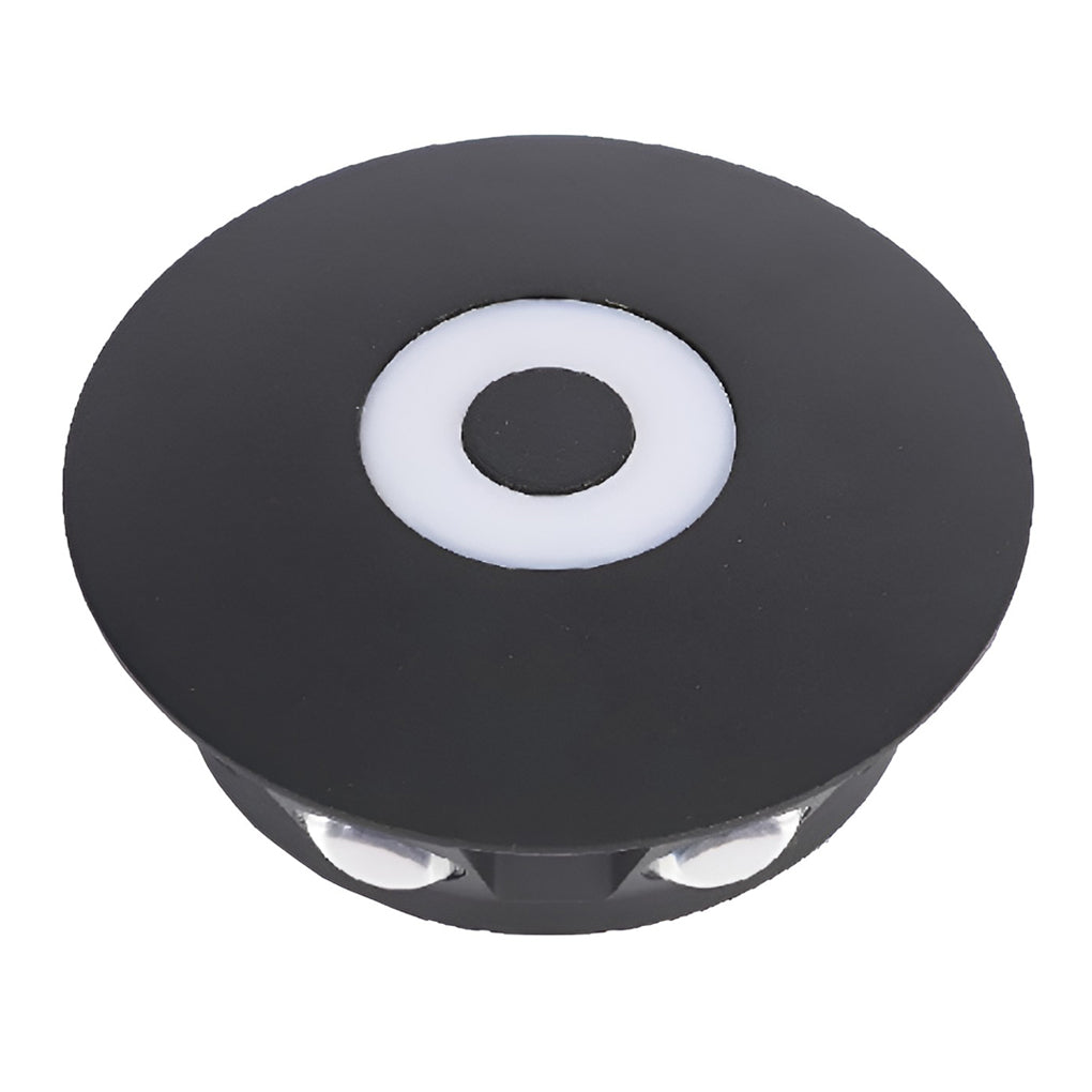 Round Waterproof LED Black Modern Wall Washer Light Wall Sconce Lighting