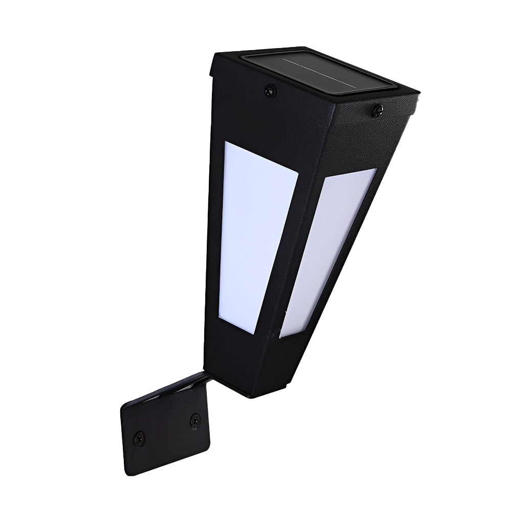 Waterproof Intelligent Metal LED Black Modern Solar Outdoor Wall Light