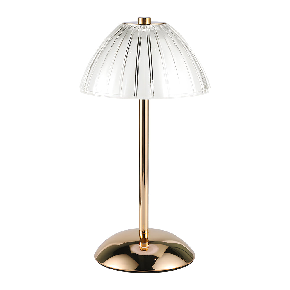 Battery Operated LED Brushed Brass Metal Table Lamp