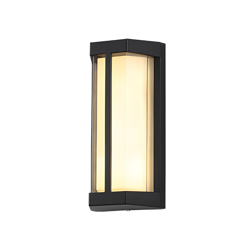 Waterproof Double Acrylic Shade LED Black Modern Outdoor Wall Lights