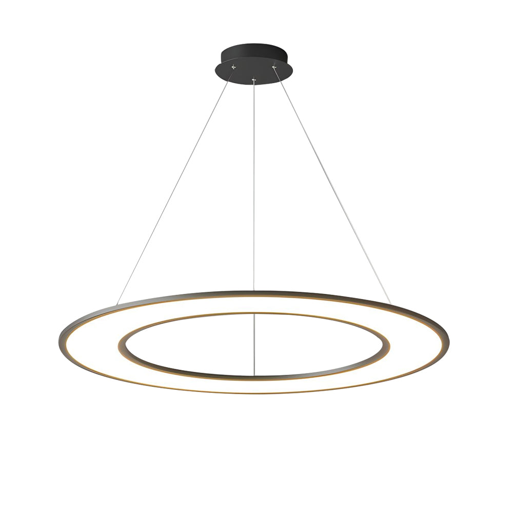 Planet Rings LED Pendant Light in Black/White