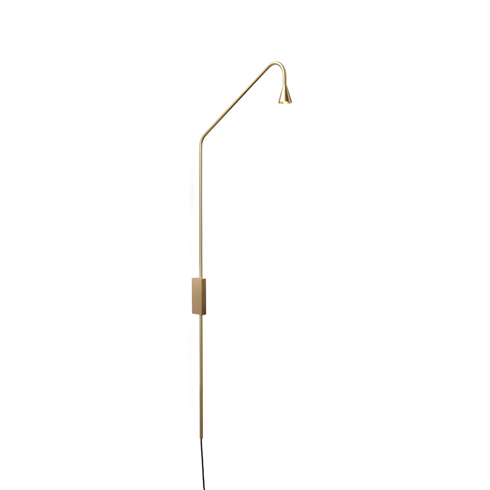 Swing Long Arm Austere Wall Lamp - Black/Gold