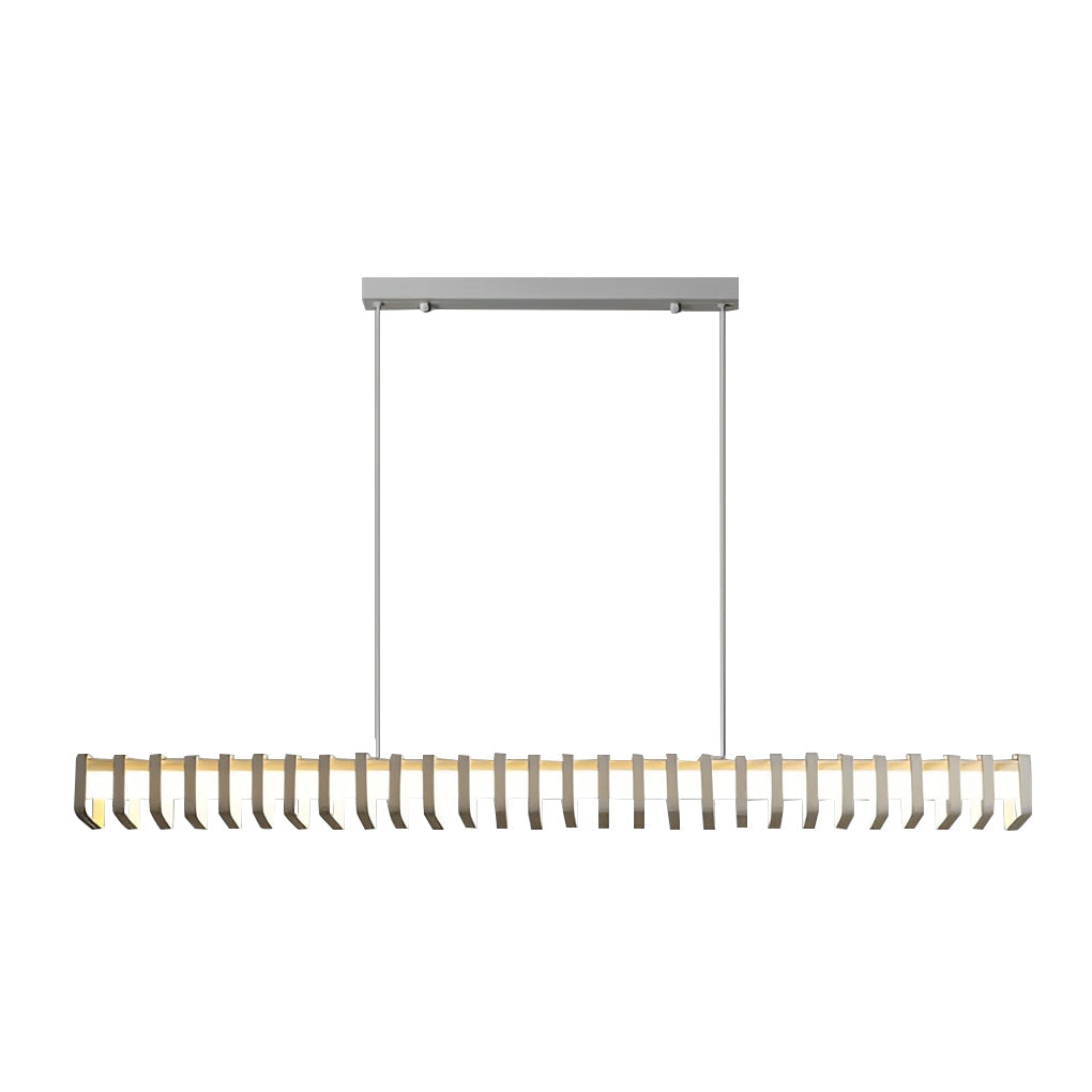 Minimalist Square Frame Decor Three Step Dimming Modern Chandelier Light