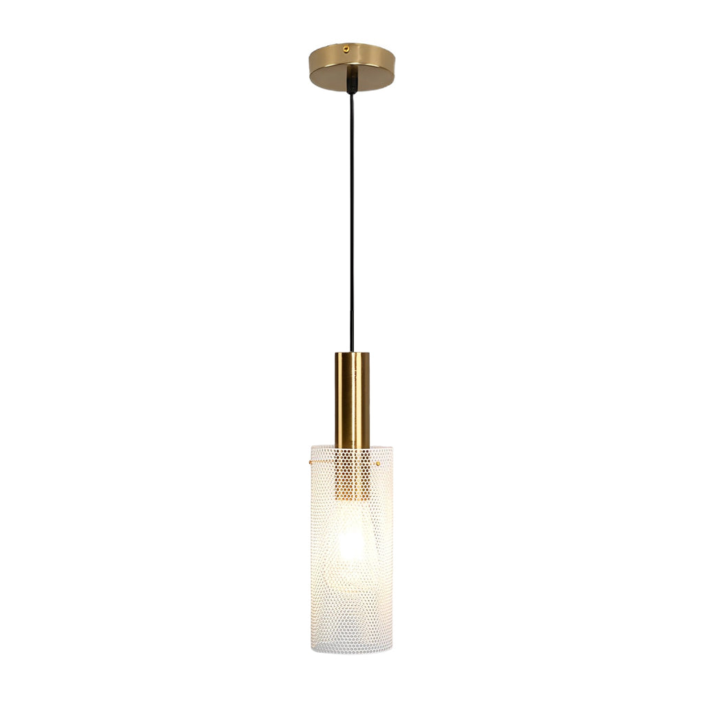 Cylindrical Minimalist Iron Grid Creative Modern Pendant Lighting