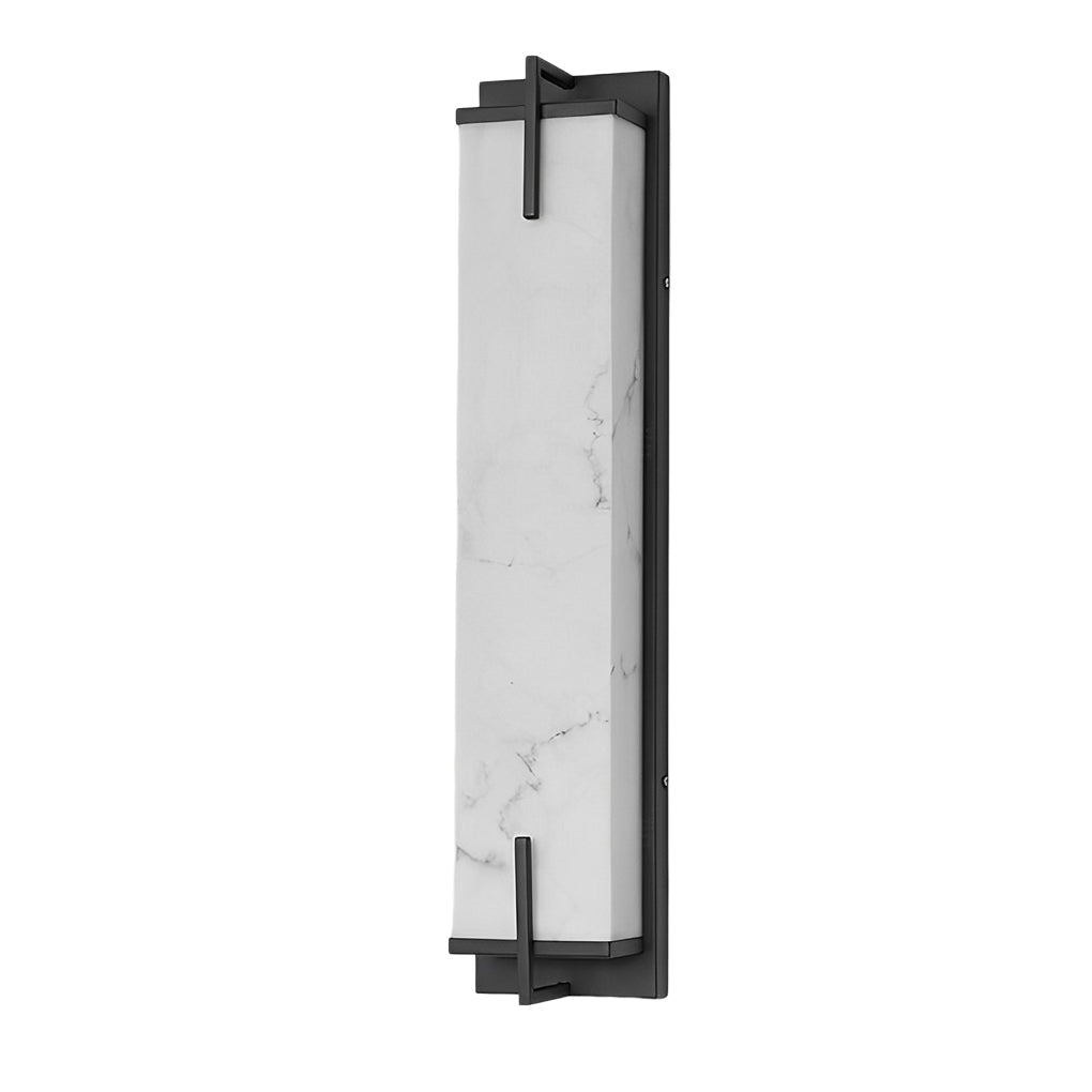 Resin Rectangular Waterproof LED Black Modern Outdoor Sconce Lighting