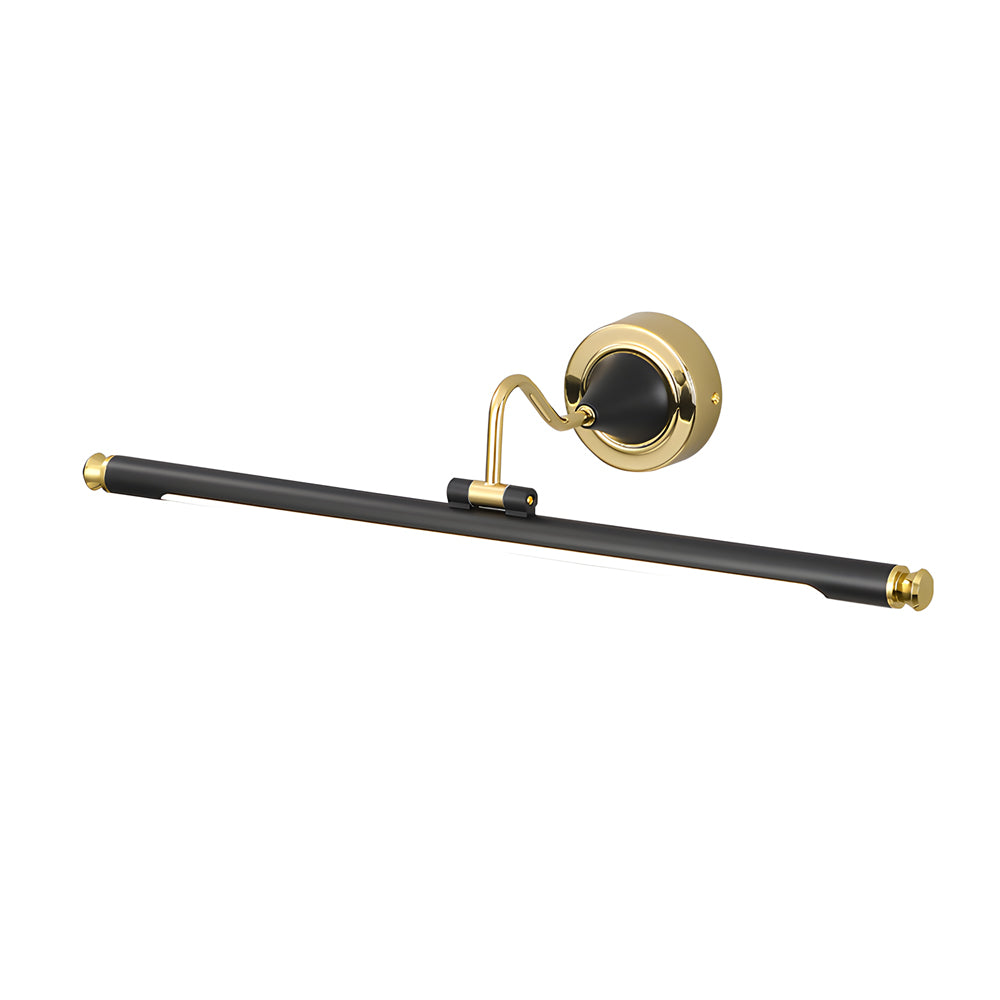 Gold and Black Rotatable Linear Vintage LED Bathroom Vanity Light