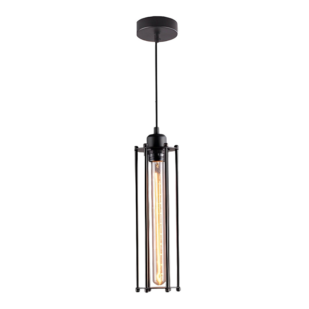 Retro Iron Energy-saving LED Black Industrial Style Pendant Light Fixture