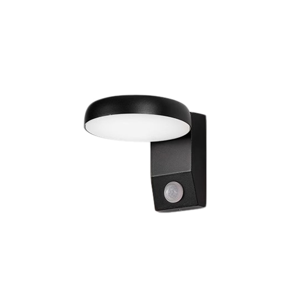 Black Motion Sensor Outdoor Wall Light - Rotatable