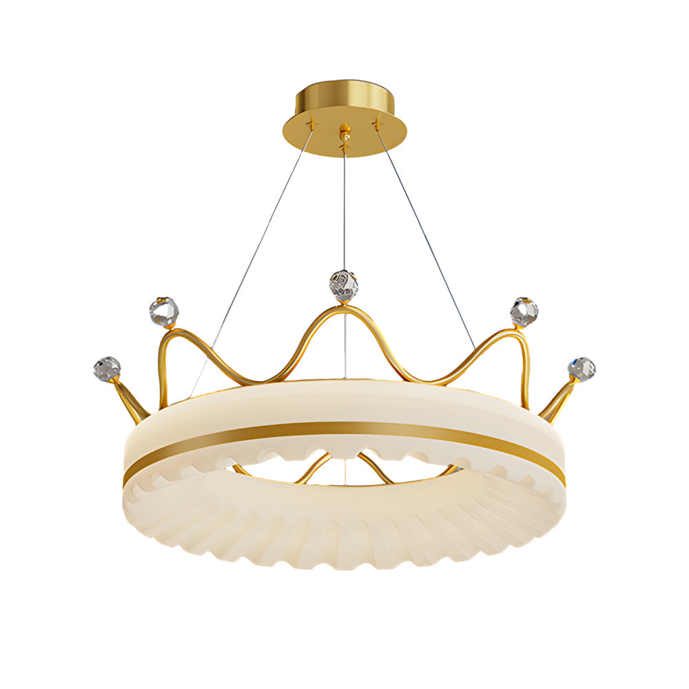 Romantic Crowns Luxury Three Step Dimming Modern Hanging Ceiling Lights