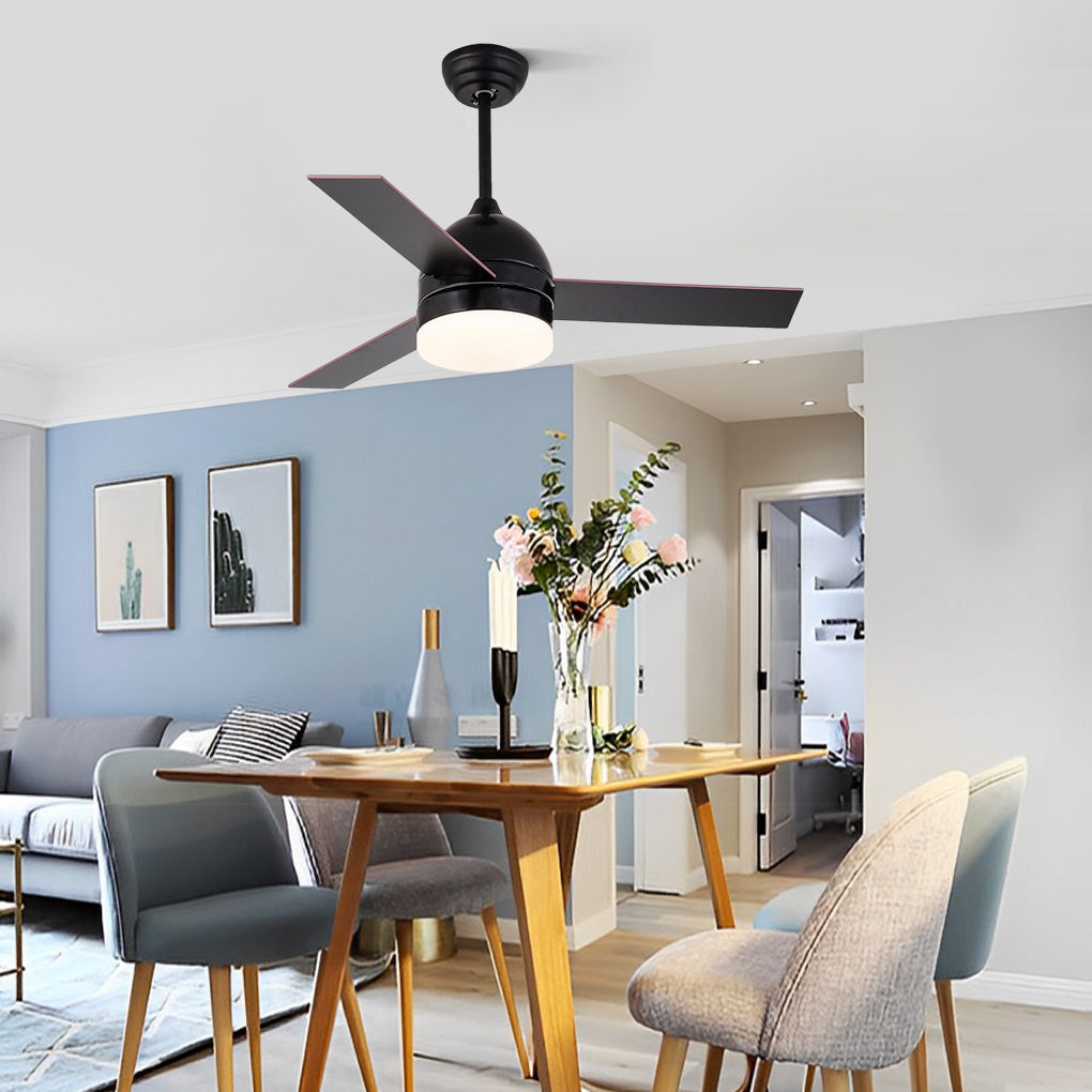 Electroplated Metal Acrylic LED Nordic Ceiling Fans with Lights