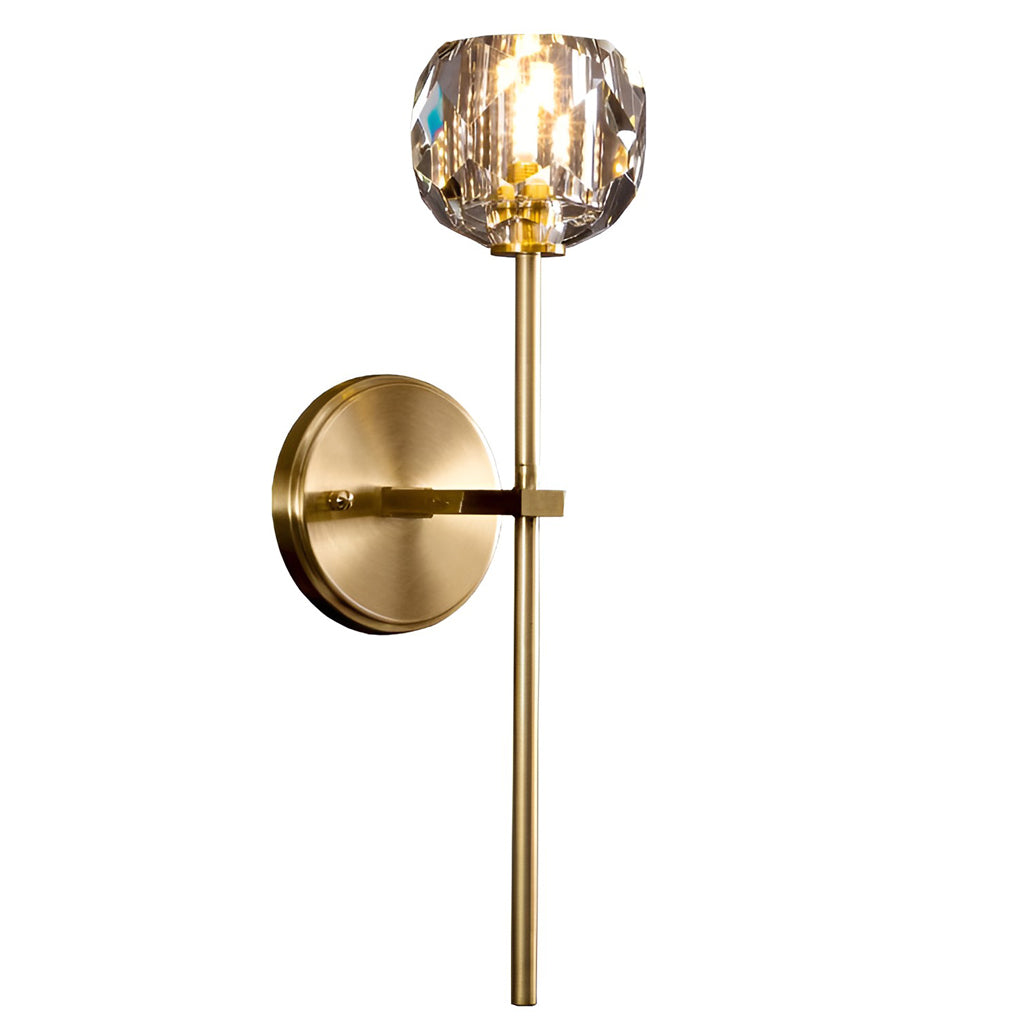 [Clearance Sale] Ball-shaped LED Crystal Gold Postmodern Plug in Sconce Lighting Wall Lamp