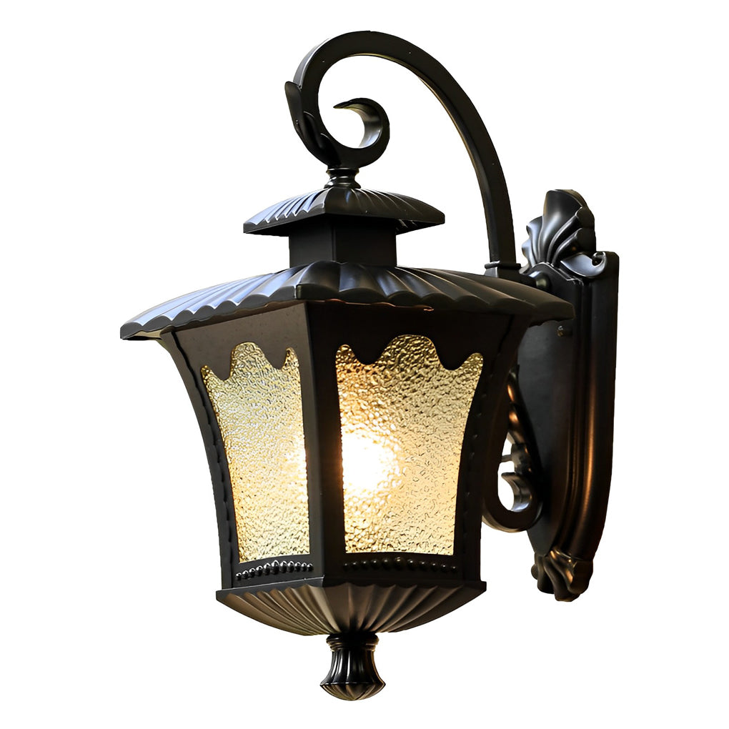 Creative Retro Glass Lantern Waterproof LED European-style Wall Lamp