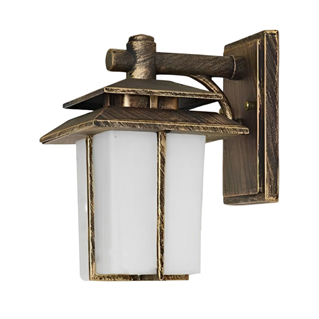 Vintage Glass Aluminum Waterproof European Style Outdoor Wall Sconces Lighting