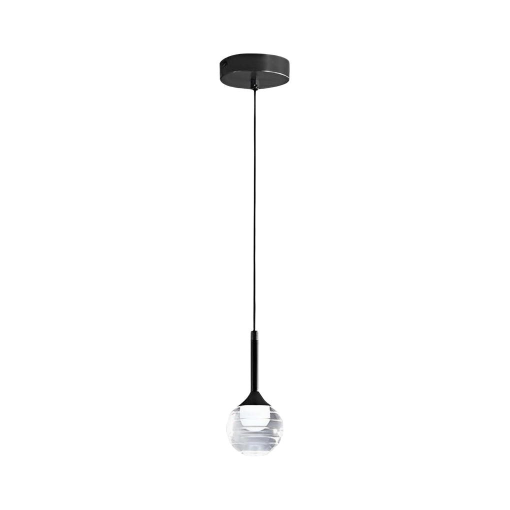 Simple Screw Thread Acrylic Ball Luxury Long Line Nordic Pendant Lights