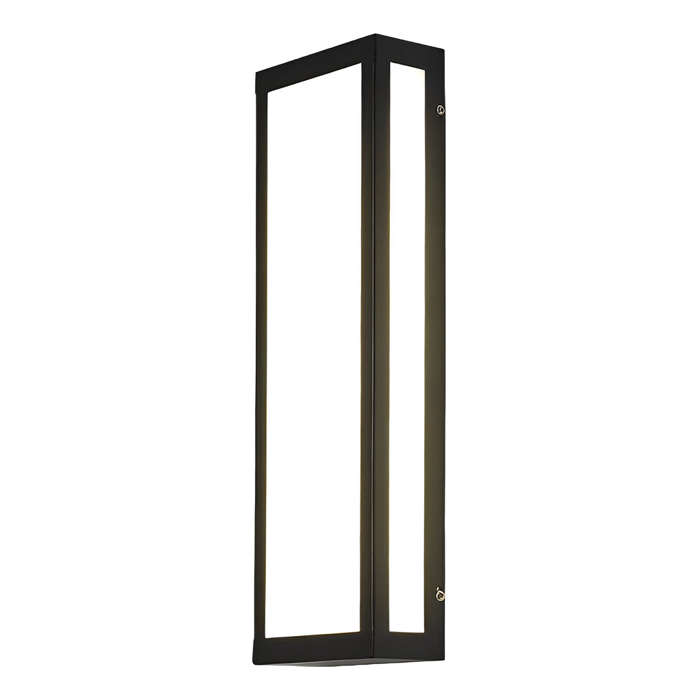 Rectangular LED Waterproof Black Modern Outdoor Exterior Light Wall Lamp