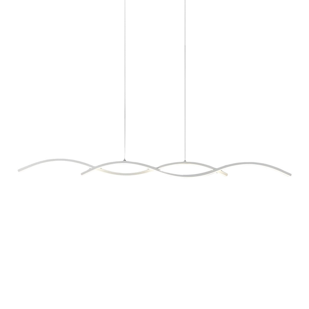 Wavy Lines Minimalist LED Ins Nordic Dining Room Chandeliers Hanging Lamp