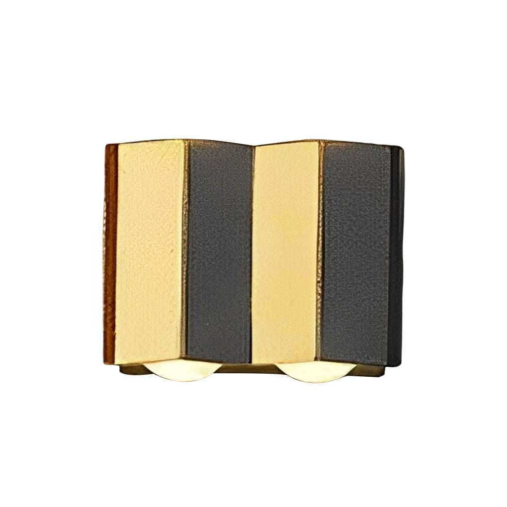 Black & Gold Aluminum LED Outdoor Up Down Wall Light