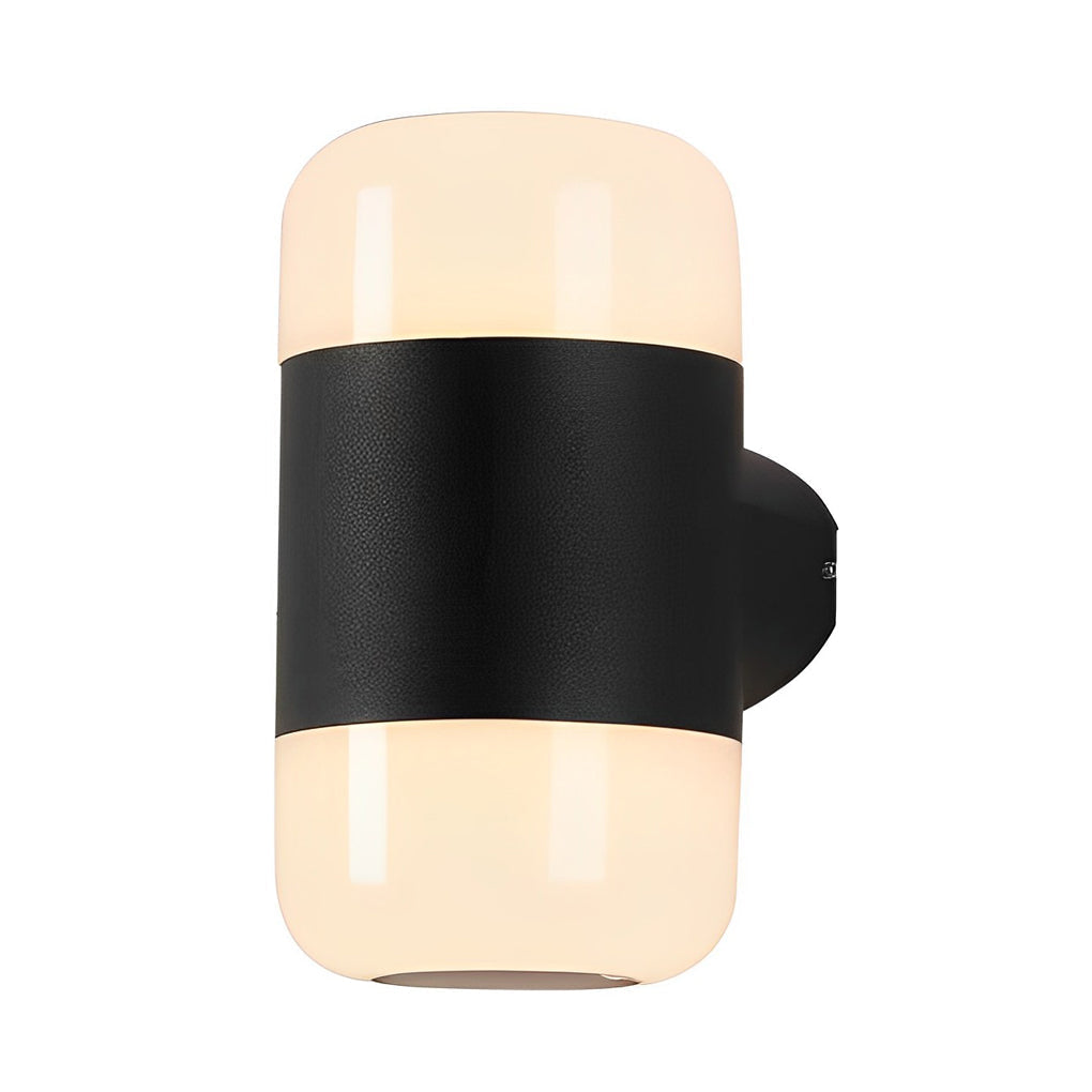 Round Up and Down Light LED Waterproof Black Modern Outdoor Wall Lamp