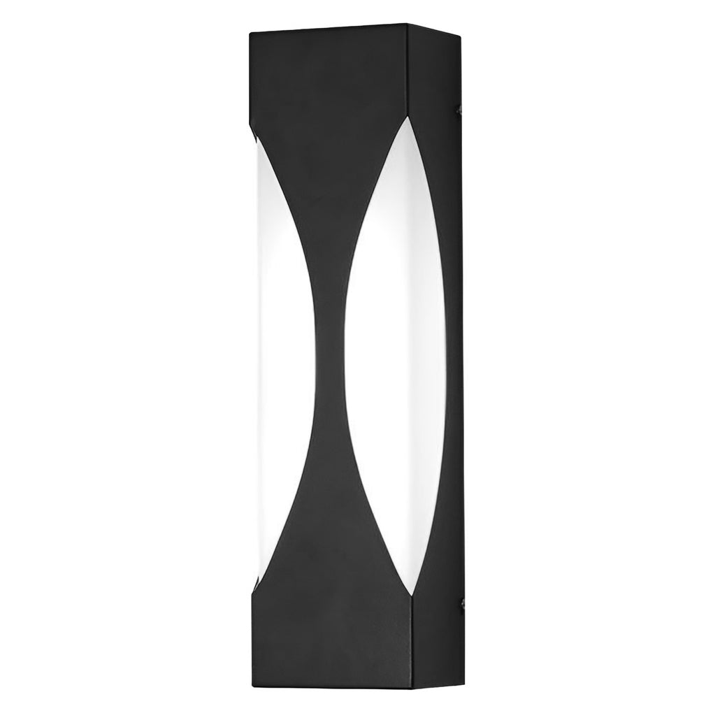 Creative Rectangular Waterproof LED Black Modern Outdoor Wall Sconce Lighting