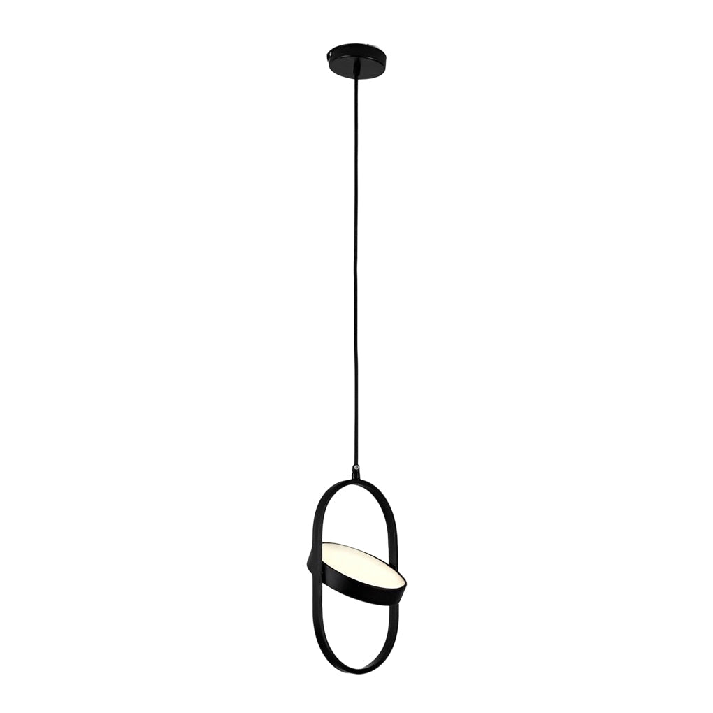 Adjustable Round Three Step Dimming Black Modern LED Pendant Lights