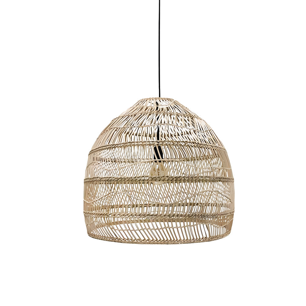 15.7-/19.7-Inch W Rattan Woven Dome Pendant Light