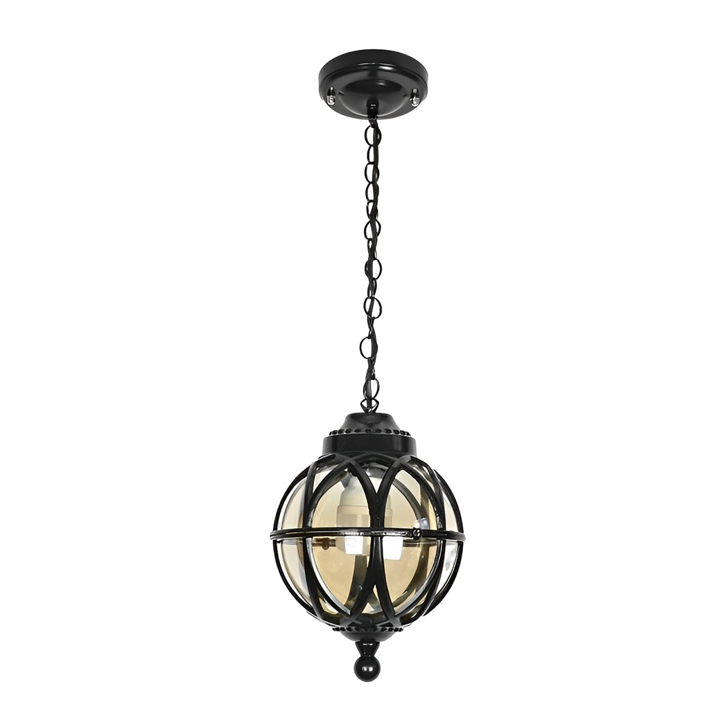 European-style Retro Pendant Aluminum Glass Hanging Ball Outdoor Ceiling Light