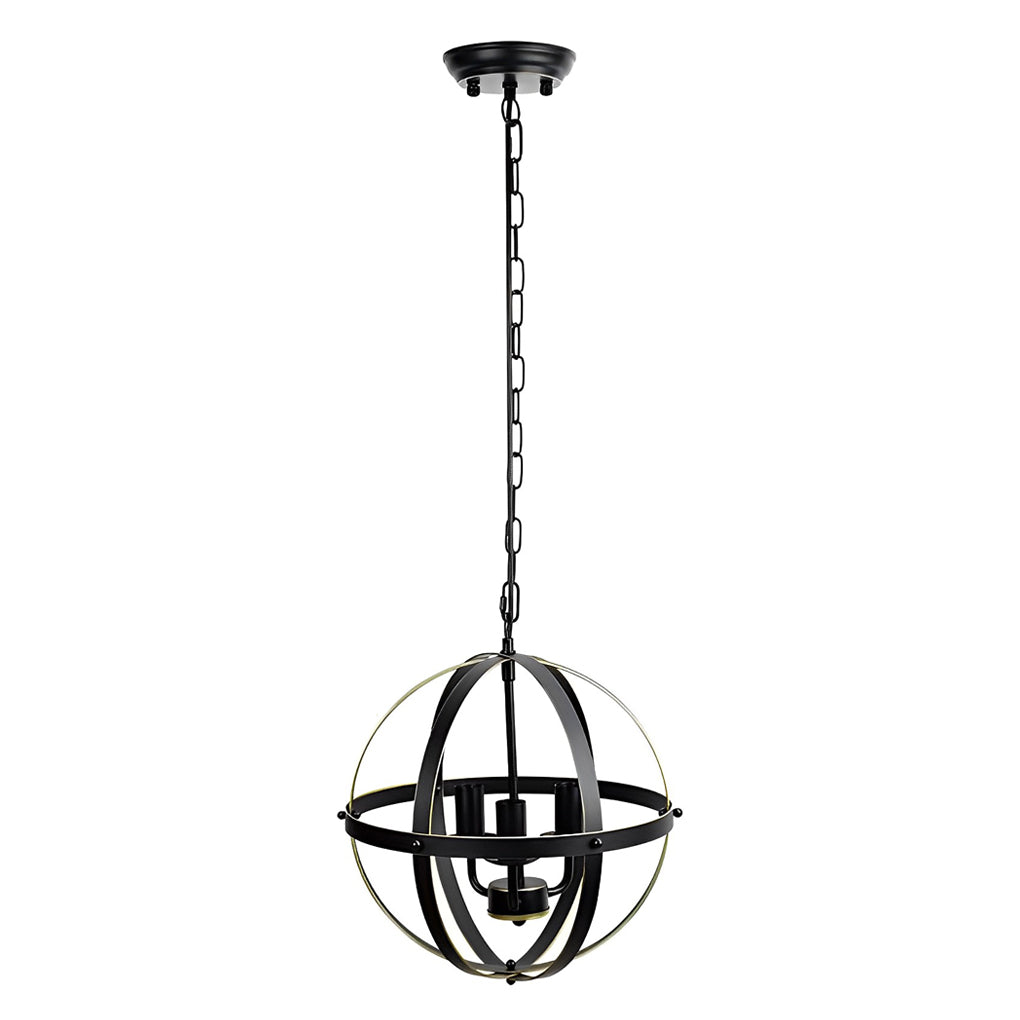 Creative Iron Round Lantern Design Industrial Style Chandelier Pendant Lights