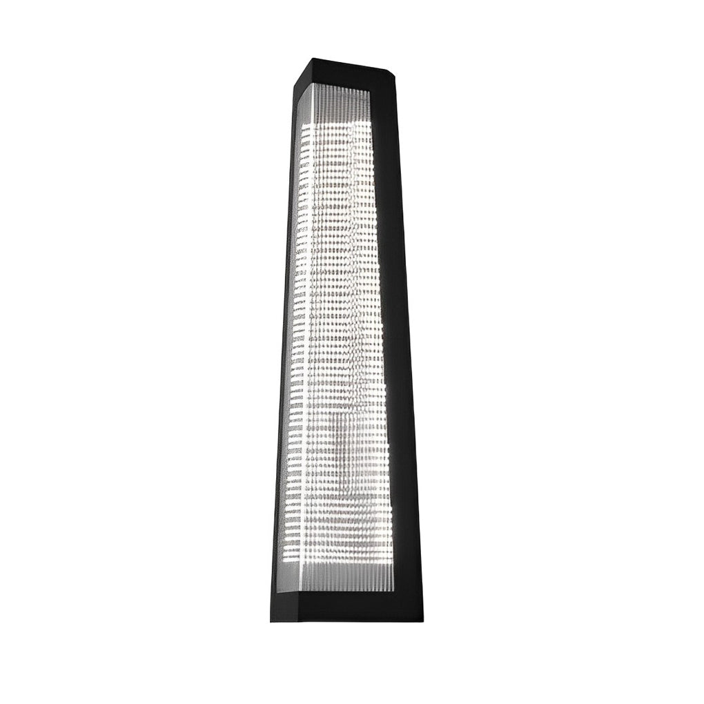 Striped Acrylic Waterproof LED Black Modern Outdoor Wall Lights Fixture