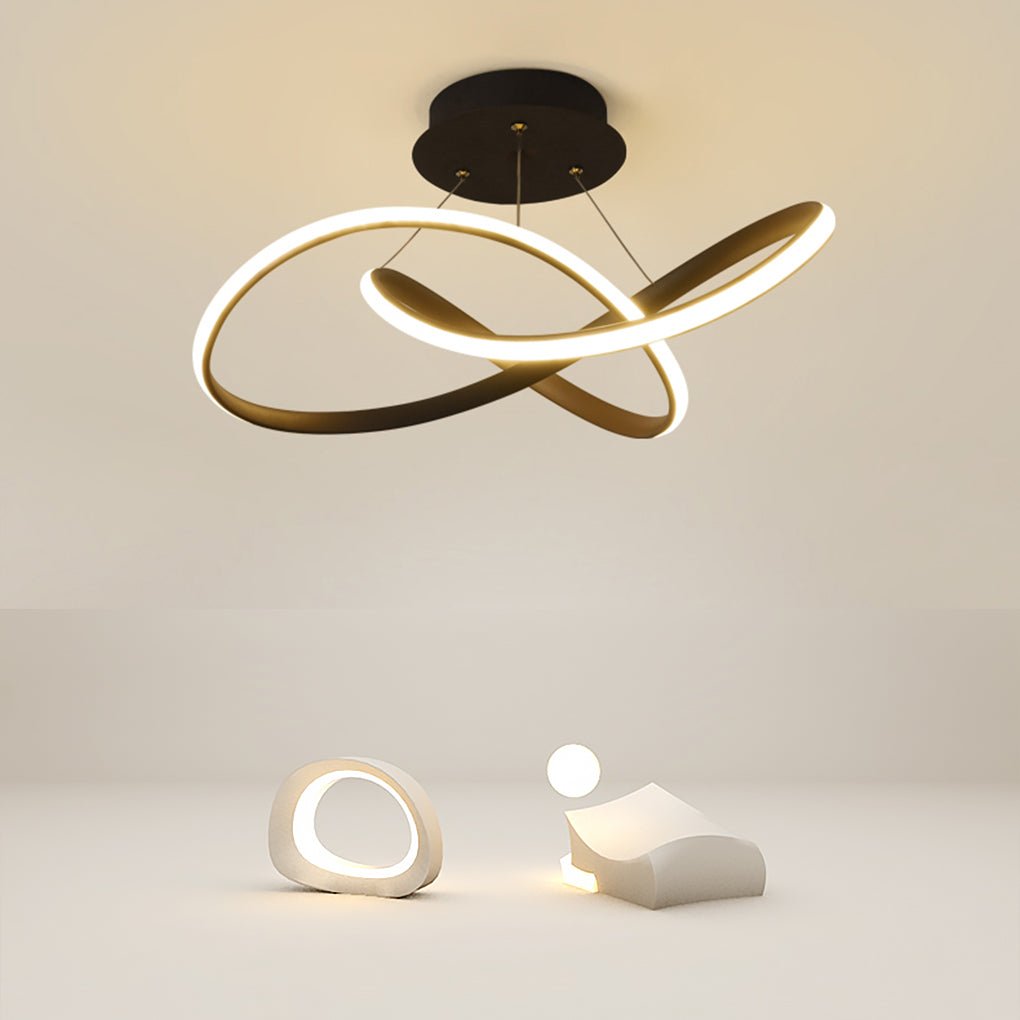 20'' LED Ribbon Modern Flush Mount Ceiling Lights for Living Room