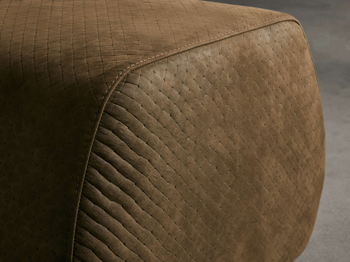 Fresno Leather Ottoman