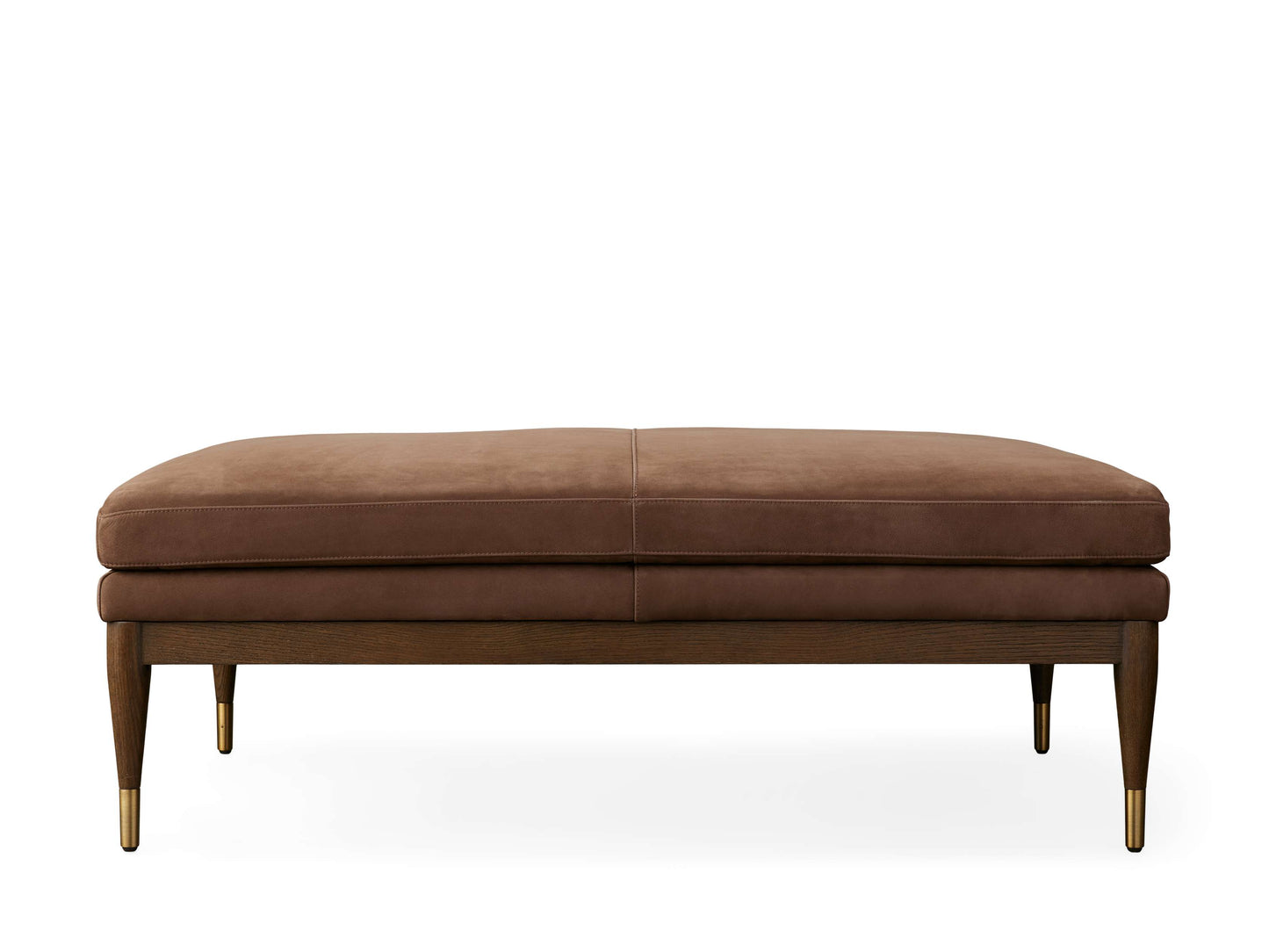 Fisher Nubuck Leather Ottoman