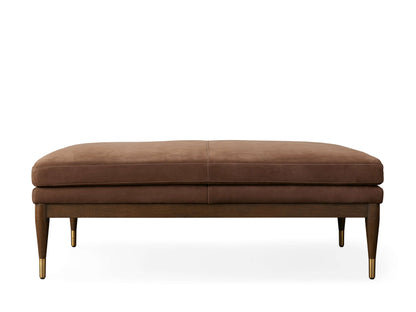 Fisher Nubuck Leather Ottoman