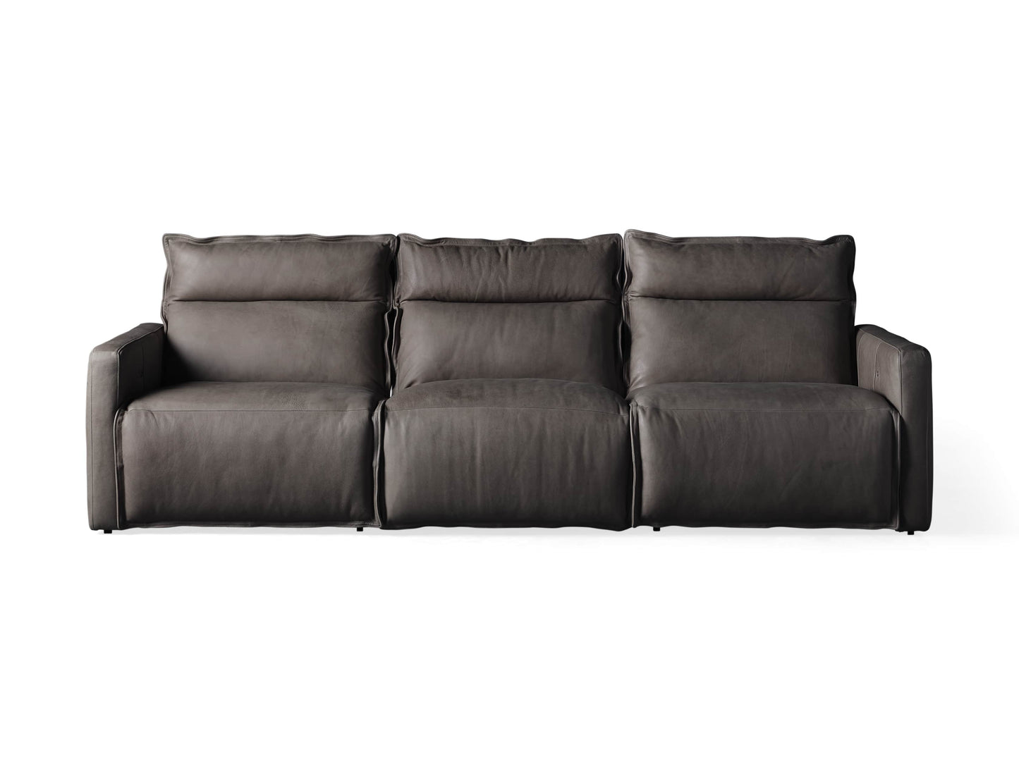 Rowland Leather Three-Piece Motion Modular Sofa