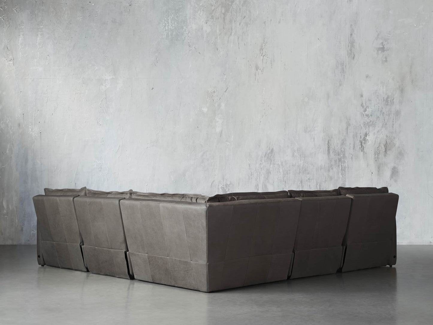 Rowland Leather Five-Piece Motion Corner Sectional