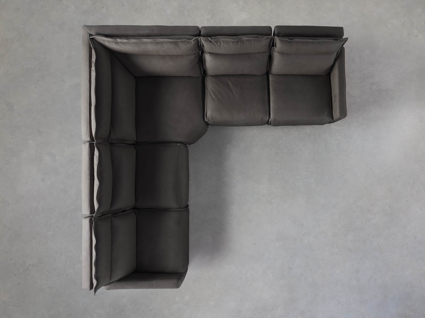 Rowland Leather Five-Piece Motion Corner Sectional