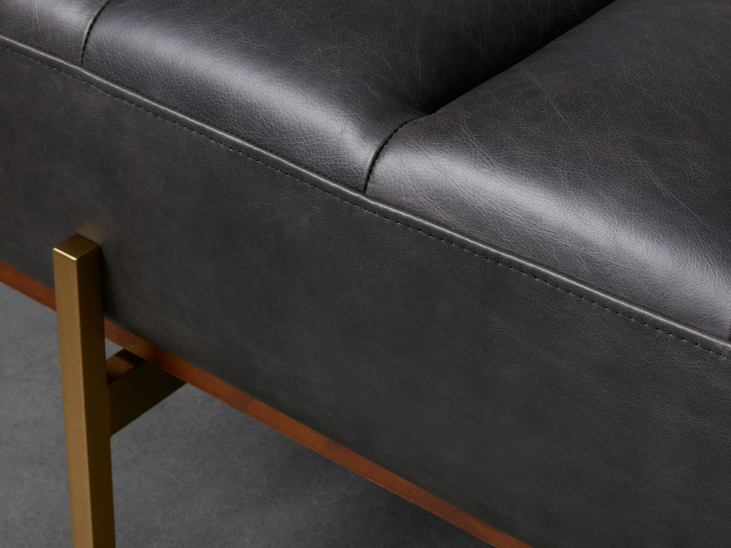 Lansing Leather Bench