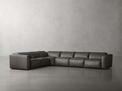 Coburn Leather Six Piece Motion Sectional