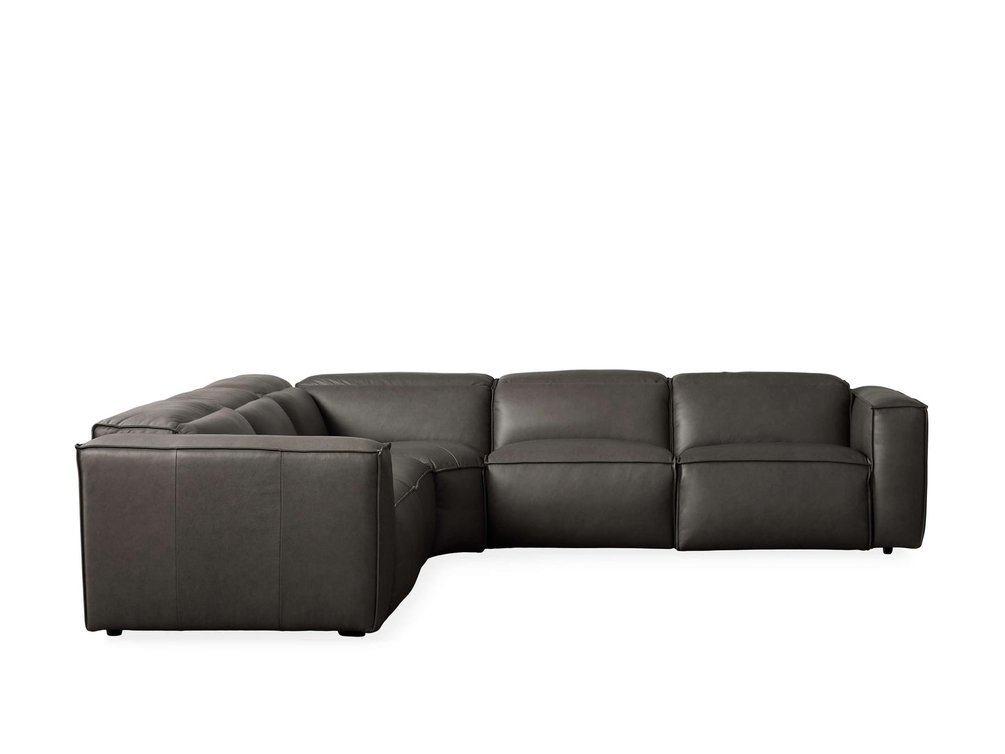 Coburn Leather Five-Piece Motion Corner Sectional