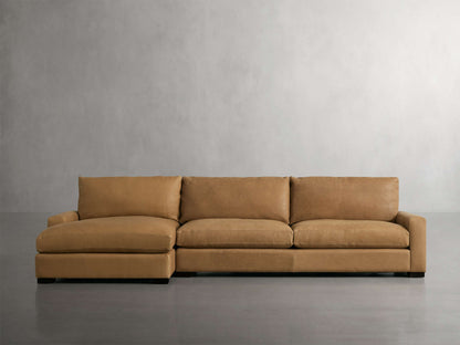 Remington Leather Two-Piece Chaise Sectional