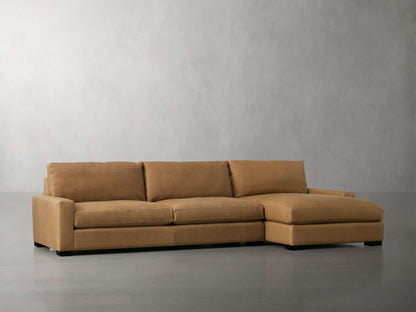 Remington Leather Two-Piece Chaise Sectional