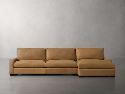 Remington Leather Two-Piece Chaise Sectional