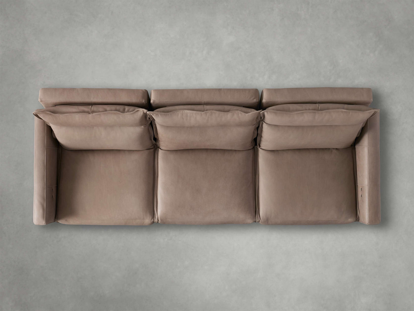 Rowland Leather Three-Piece Motion Modular Sofa
