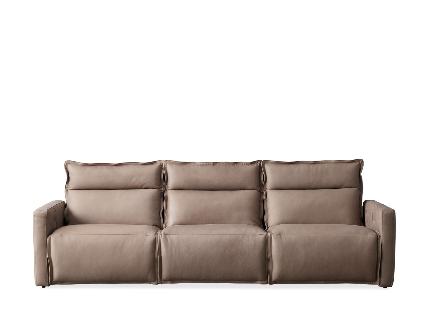 Rowland Leather Three-Piece Motion Modular Sofa