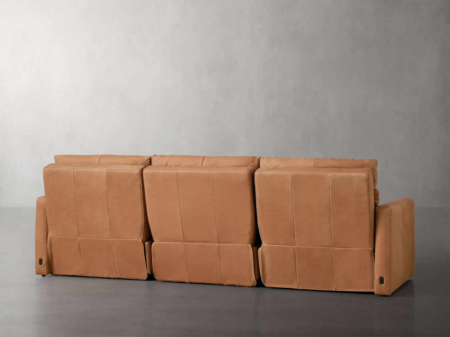 Rowland Tailored Leather Three-Piece Motion Modular Sofa