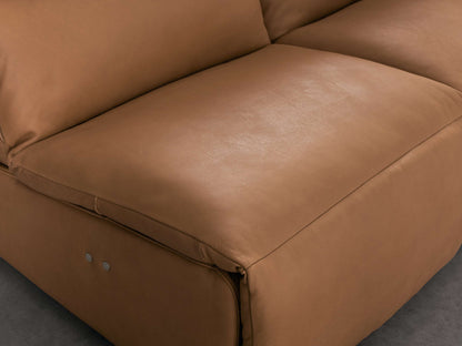 Rowland Tailored Leather Four-Piece Armless Motion Modular Sofa