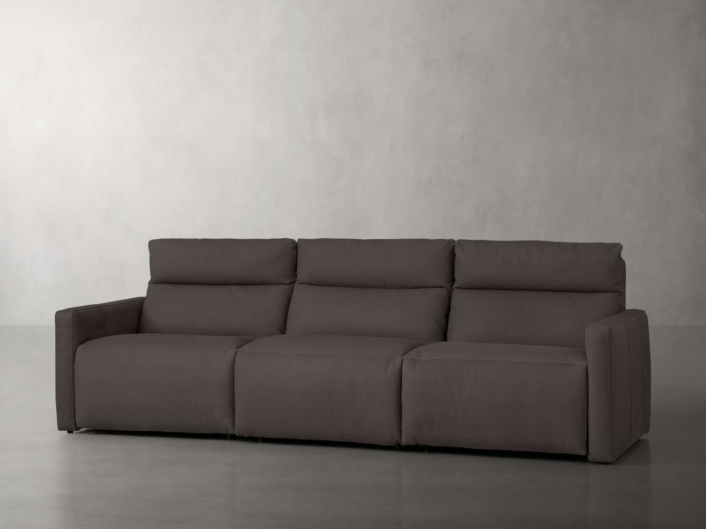 Rowland Tailored Leather Three-Piece Motion Modular Sofa