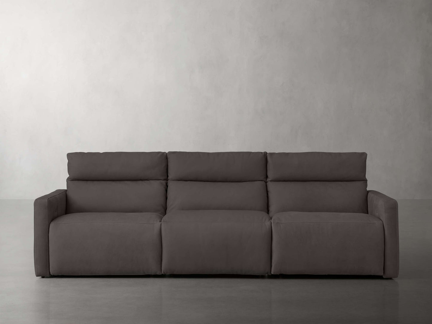 Rowland Tailored Leather Three-Piece Motion Modular Sofa