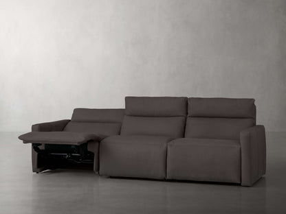 Rowland Tailored Leather Three-Piece Motion Modular Sofa