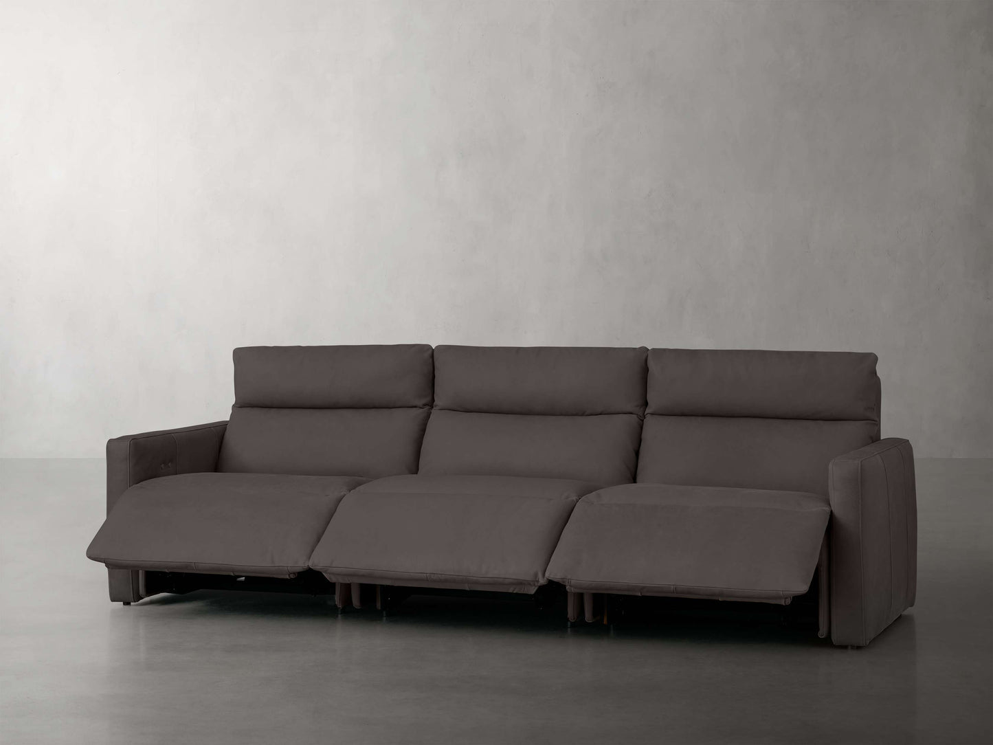 Rowland Tailored Leather Three-Piece Motion Modular Sofa