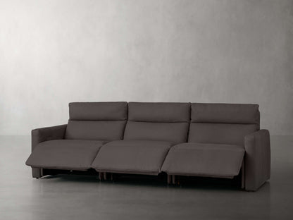 Rowland Tailored Leather Three-Piece Motion Modular Sofa